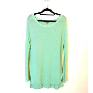 Vince Mint Green Cotton Cashmere Knit Sweater XS